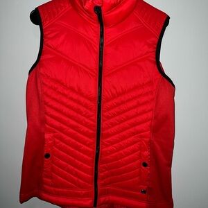 Michael Kors Bright Red Quilted Vest